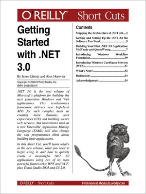 cover image of Getting Started with .NET 3.0